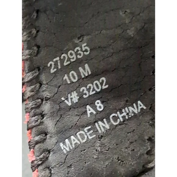 Lands End Wedge Sandal Womens 10 Red Brown Slip On Cushioned Southwestern Casual - Picture 8 of 9